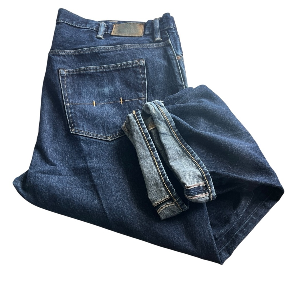 Polo Ralph Lauren Selvedge Denim Dungarees Straight Leg High Rise Mens Size 46B